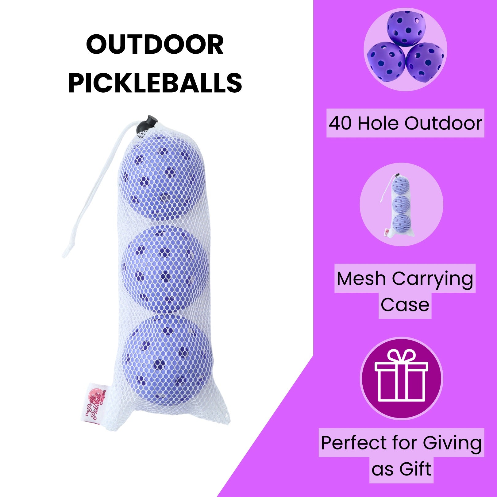 Pickler Purple Pickleball Accessory Set | The Pretty Pickleball